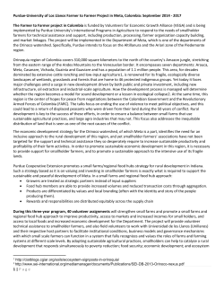 Purdue-University of Los Llanos Farmer to Farmer Project in Meta