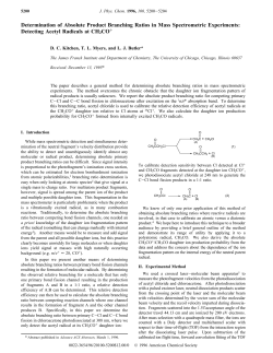Determination of Absolute Product Branching Ratios in Mass