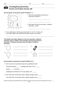 Investigating Symmetry