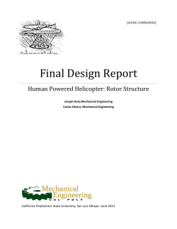 Human Powered Helicopter: Rotor Structure