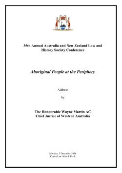 Aboriginal People at the Periphery
