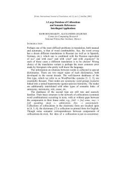 interlingual applications - Machine Translation Archive