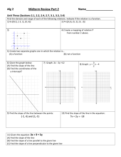 Alg 2 Midterm Review Part 2 Name