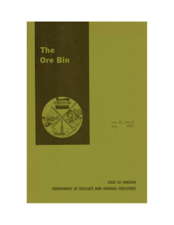 Ore Bin / Oregon Geology magazine / journal