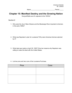 Chapter 15: Manifest Destiny and the Growing Nation