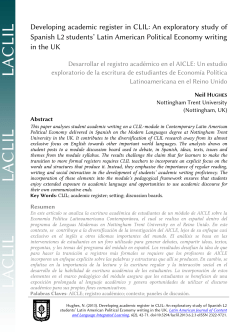 Developing academic register in CLIL