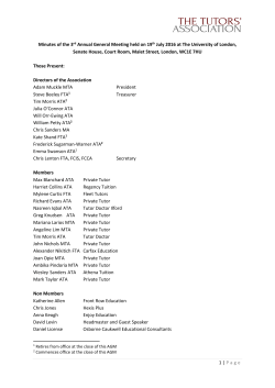 HERE - The Tutors` Association