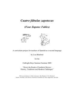 Cuatro f&aacute;bulas zapotecas