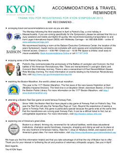 printer friendly summary of events, accommodations, travel