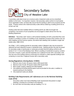 Secondary Suites - City Of Meadow Lake