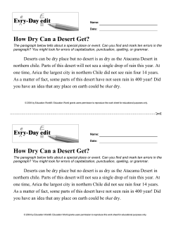 How Dry Can a Desert Get?