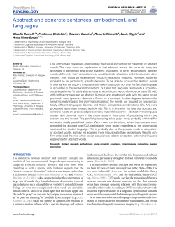 Abstract and concrete sentences, embodiment, and languages