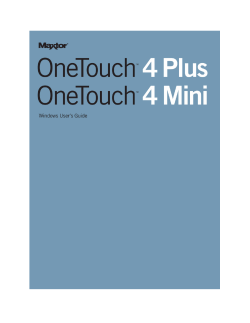OneTouch 4 Plus Windows User Guide