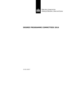 degree programme committees 2016