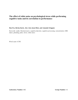 The effect of white noise on psychological stress while performing