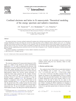 Confined electrons and holes in Si nanocrystals