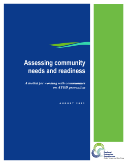Assessing community needs and readiness