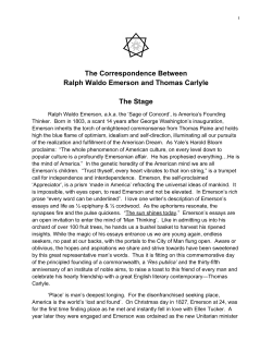 The Correspondence Between Ralph Waldo Emerson and Thomas