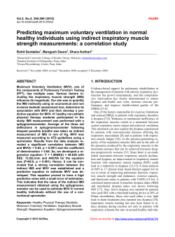 Predicting maximum voluntary ventilation in normal healthy