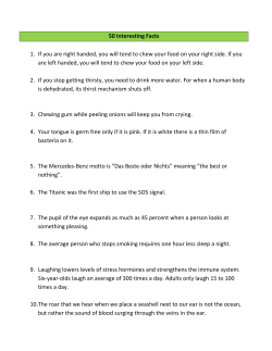 50 Interesting Facts 1. If you are right handed, you