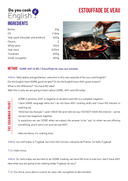 estouffade de veau - Do you cook English