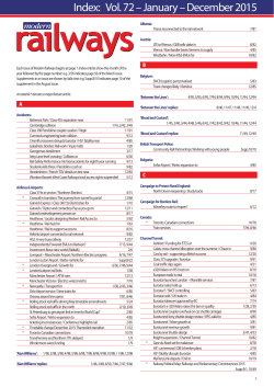 Index: Vol. 72 &ndash; January &ndash; December 2015
