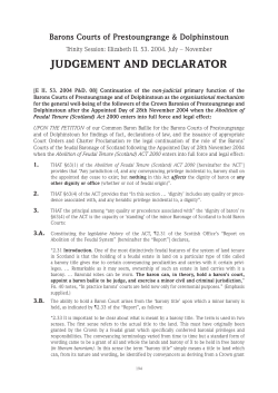 Protection of Dignity of Baron