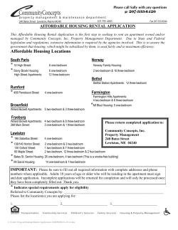 Affordable Housing Locations