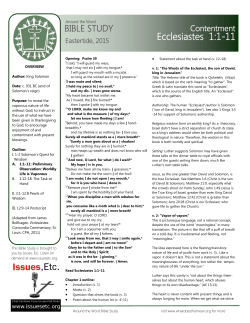 Ecclesiastes 1:1-11 - WhatDoesThisMean.org