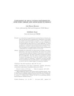 COMPARISON OF FISCAL SYSTEM PROGRESSIVITY OVER TIME
