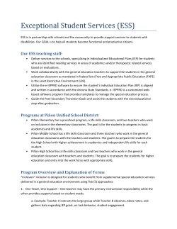 Exceptional Student Services (ESS)