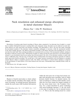 Neck retardation and enhanced energy absorption in metal
