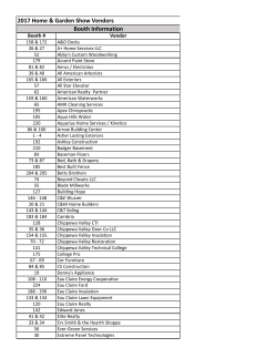 2017 Vendor List - Chippewa Valley Home Builders Association