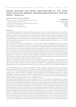 Facies analysis and basin architecture of the Thak- khola