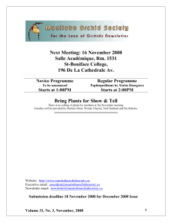 November 2008 - Manitoba Orchid Society