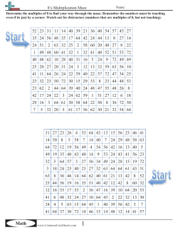 8`s Multiplication Maze