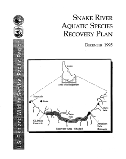 snake river aquatic species recovery plan - NPS IRMA Portal