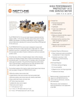HIGH PERFORMANCE PROTECTUS&reg; III S FIRE SERVICE METER