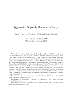 Aggregative Oligopoly Games with Entry