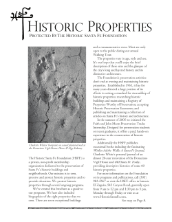 historic properties - Historic Santa Fe Foundation