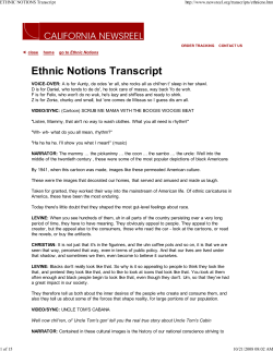 ETHNIC NOTIONS Transcript