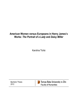 The Portrait of a Lady and Daisy Miller