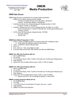 DMEM Medium Instructions - University of San Diego Home Pages