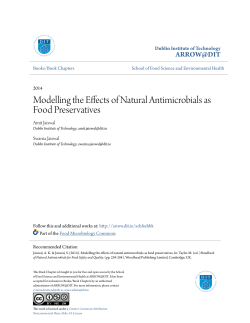 Modelling the Effects of Natural Antimicrobials as Food Preservatives