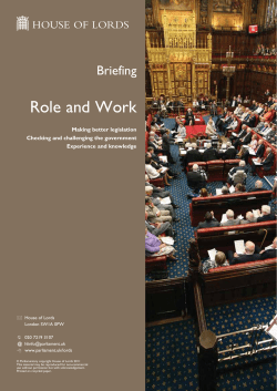 Role of the House of Lords