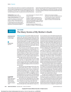 The Many Stories of My Mother`s Death
