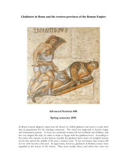 Gladiators in Rome and the western provinces of the Roman Empire