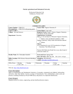 CHM 2211 Organic Chemistry II