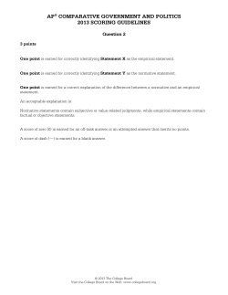 ap&reg; comparative government and politics 2013 scoring guidelines