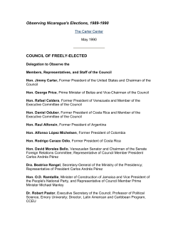 Observing Nicaragua`s Elections, 1989-1990